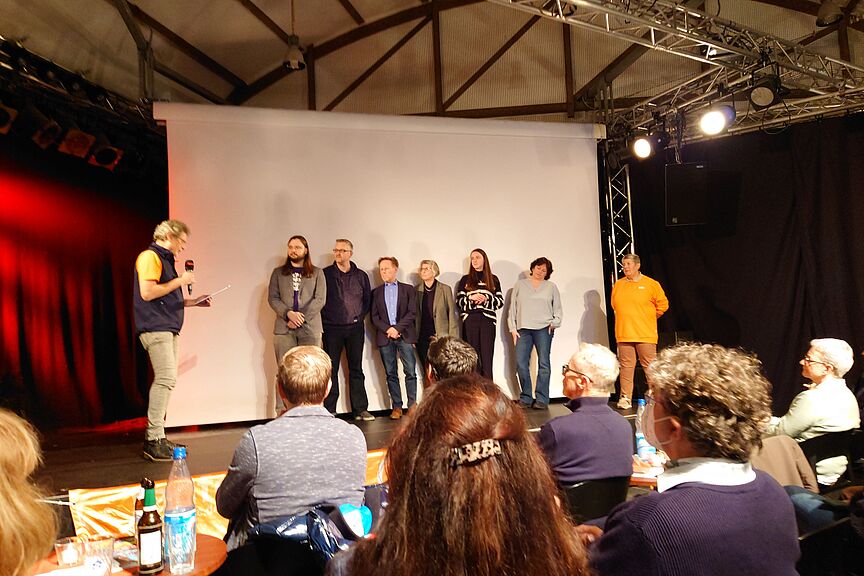 Kresitagskanidaten zu Cycling Cities 8 Personen auf einer Bühne