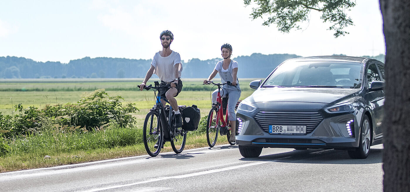 Im ländlichen Raum sind die Radfahrbedingungen oft nicht gut.